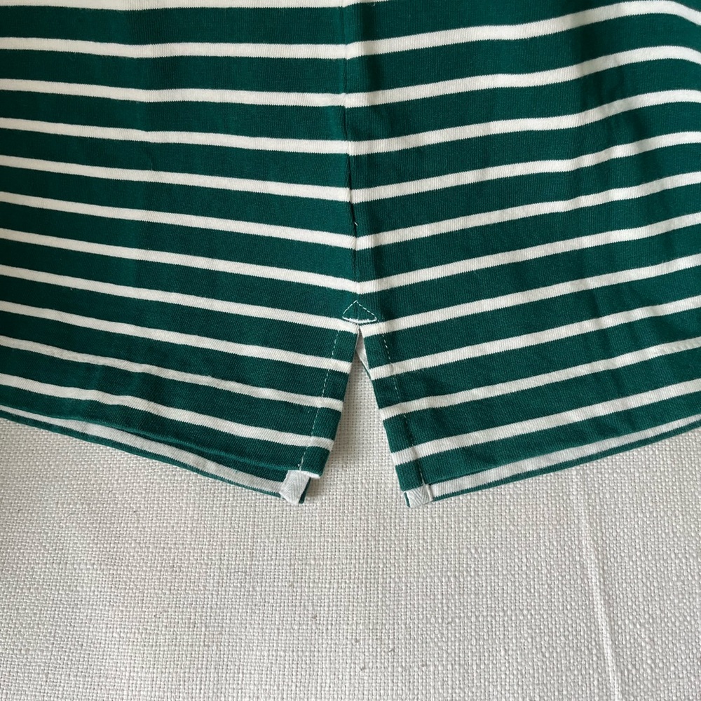 J. Crew Green and White Striped Long Sleeve Top - Size S - NWOT - Picture 7 of 8